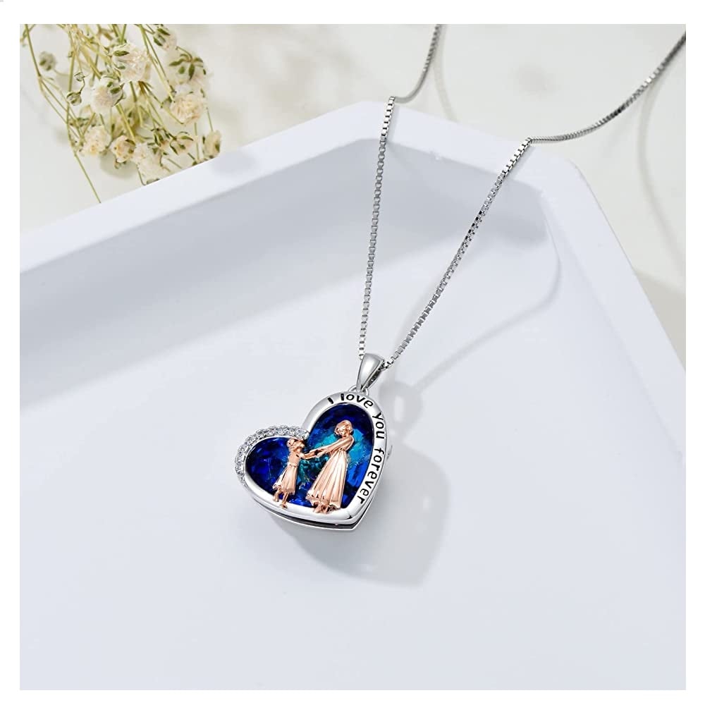 COLLAR VOUSEZ PLATA 925 MAMÁ HIJA CRISTAL - 2