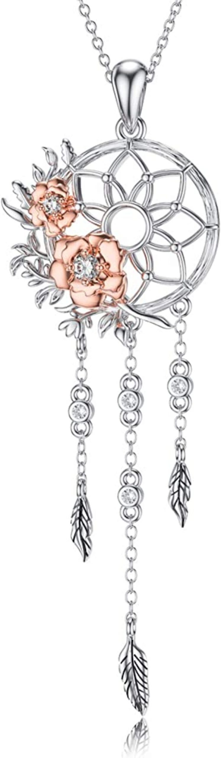 COLLAR VOUSEZ PLATA 925 ATRAPASUENOS ROSA