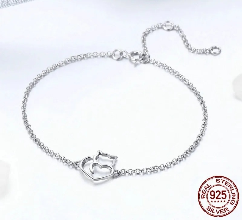 PULSERA VOUSEZ GATO PLATA 925 - 2