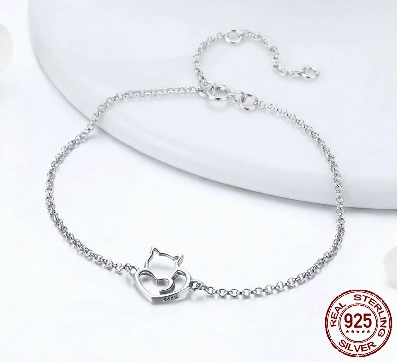 PULSERA VOUSEZ GATO PLATA 925 - 3