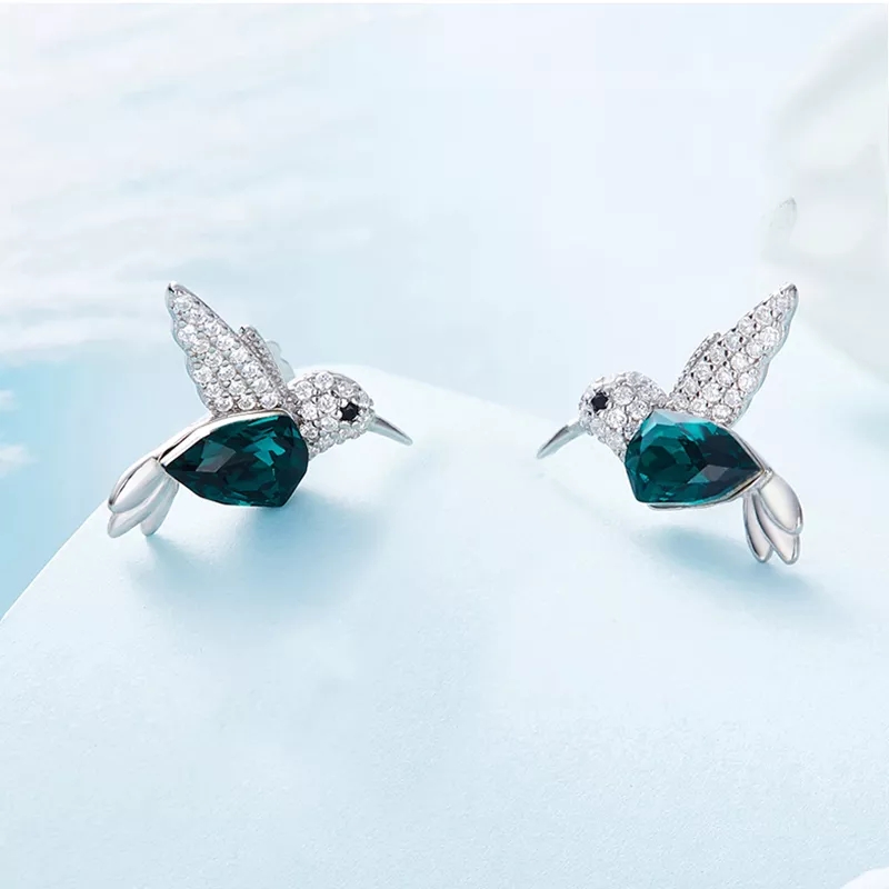 AROS VOUSEZ COLIBRI VERDE PLATA 925 - 2
