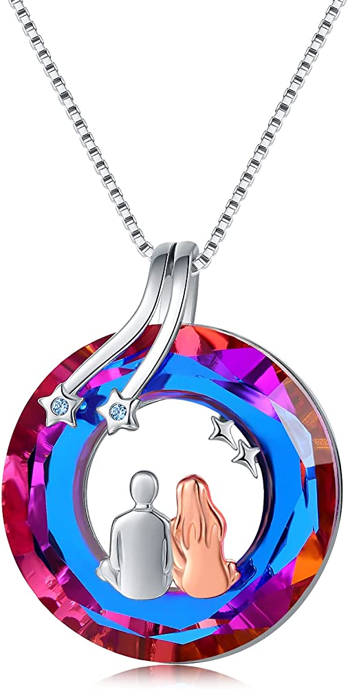 COLLAR VOUSEZ PLATA 925 PAREJA CRISTAL - 1