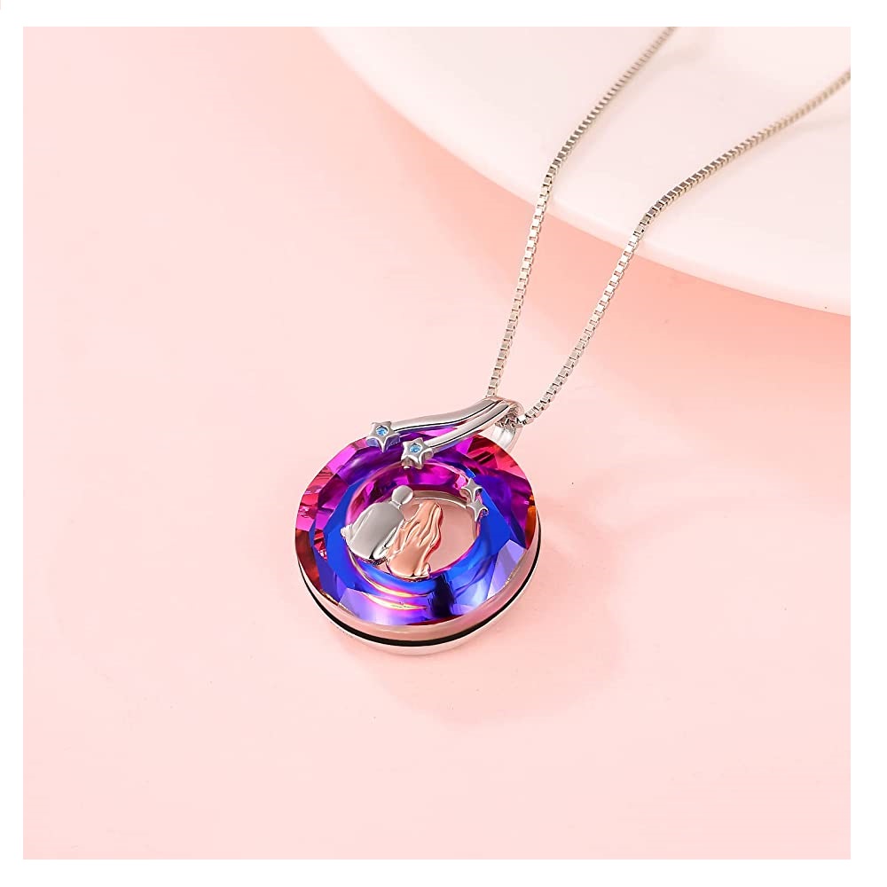 COLLAR VOUSEZ PLATA 925 PAREJA CRISTAL - 2