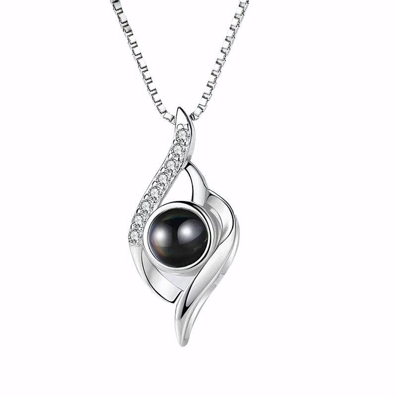 COLLAR VOUSEZ PLATA 925 TE AMO EN 100 IDIOMAS - 1