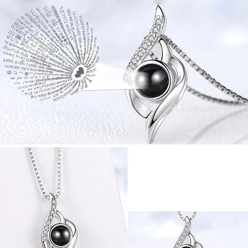 COLLAR VOUSEZ PLATA 925 TE AMO EN 100 IDIOMAS - 2