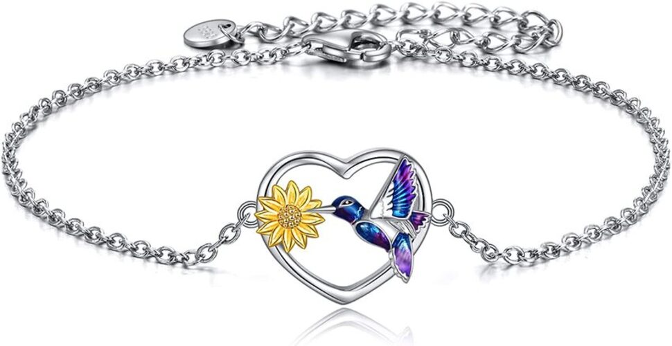 PULSERA VOUSEZ COLIBRI GIRASOL PLATA 925 - 1