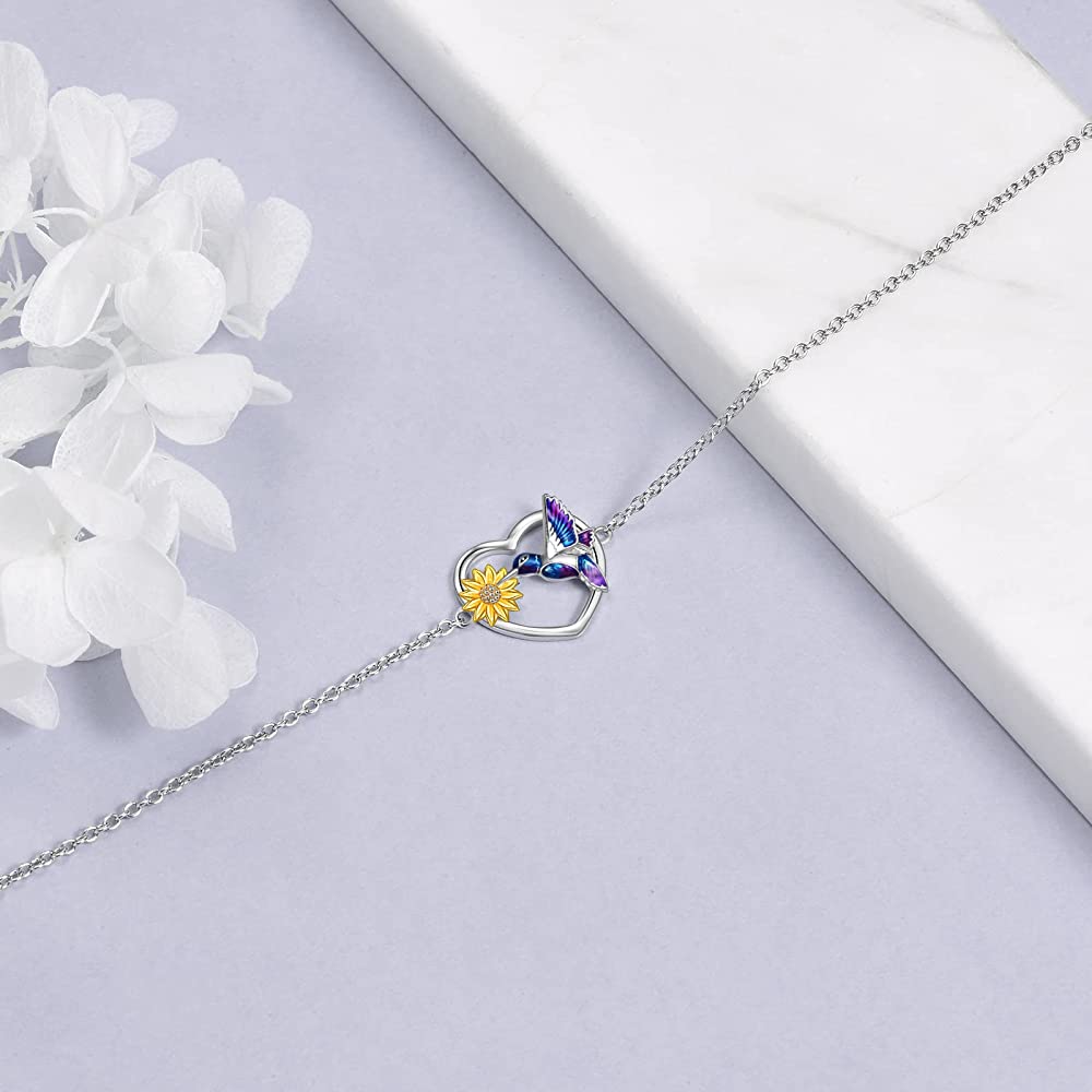 PULSERA VOUSEZ COLIBRI GIRASOL PLATA 925 - 2