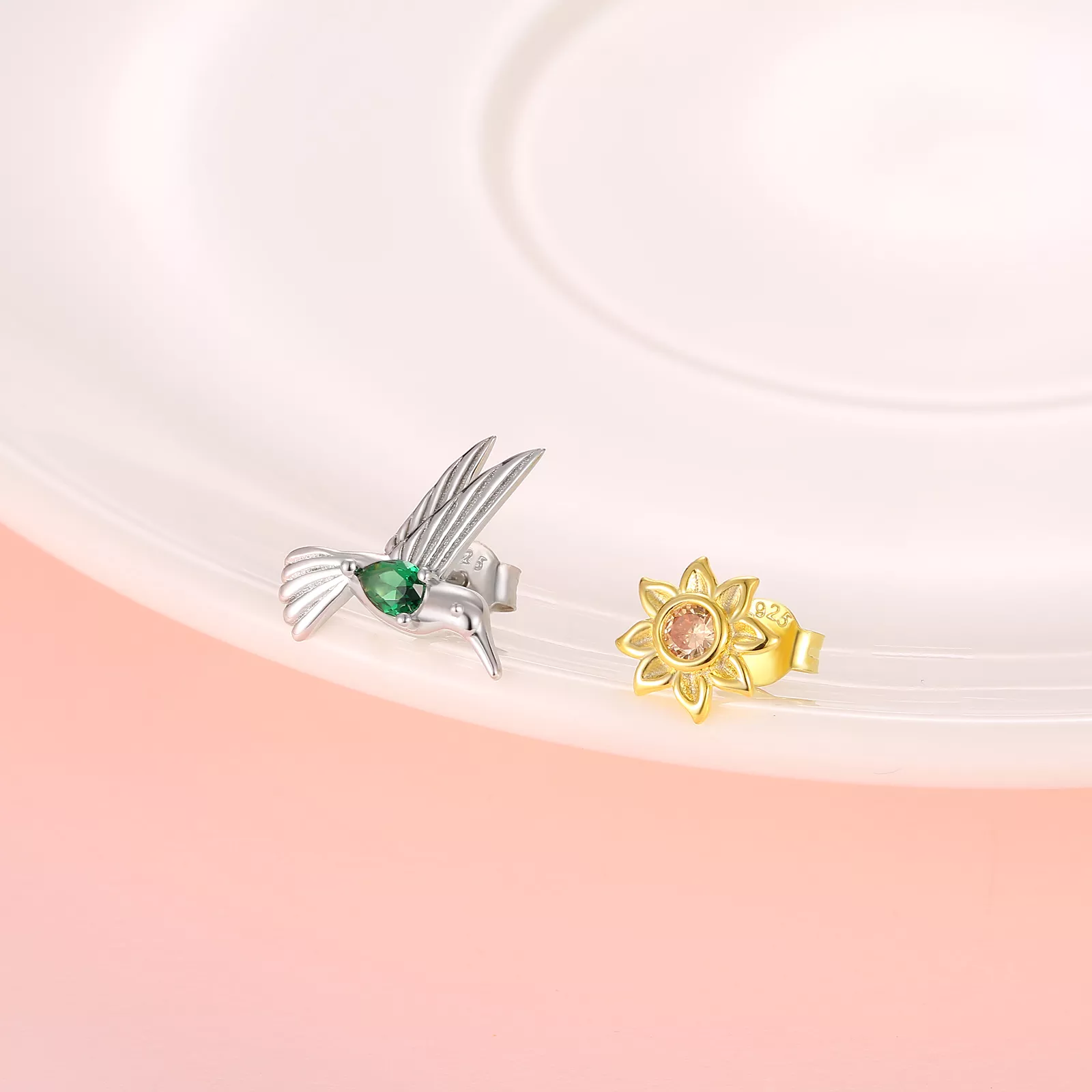 AROS VOUSEZ GIRASOL COLIBRÍ PLATA 925 - 3