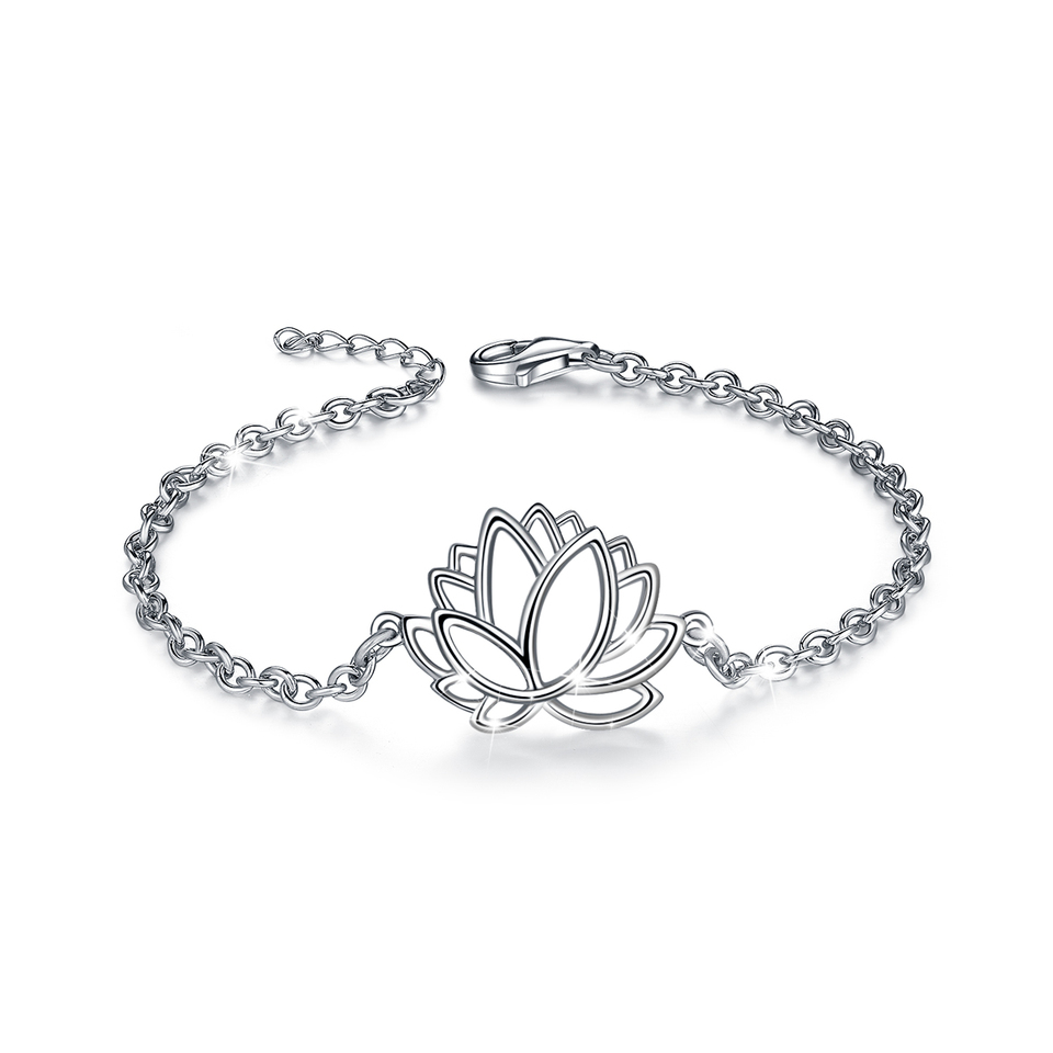PULSERA VOUSEZ FLOR DE LOTO PLATA 925 - 1
