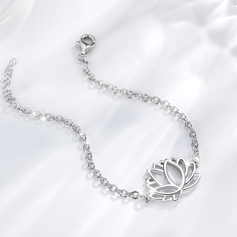 PULSERA VOUSEZ FLOR DE LOTO PLATA 925 - 2