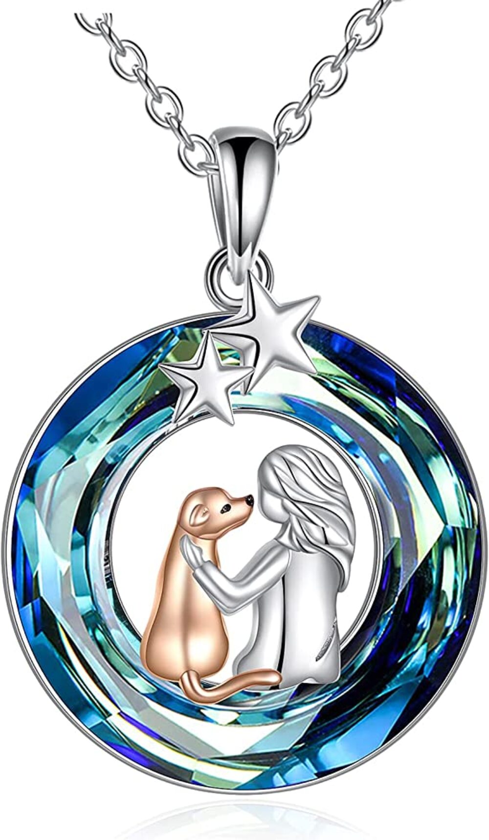 COLLAR VOUSEZ PLATA 925 MUJER PERRO CRISTAL - 1