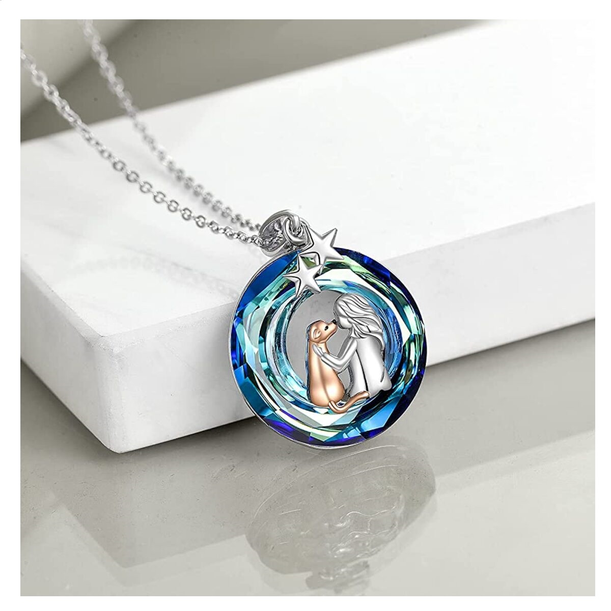 COLLAR VOUSEZ PLATA 925 MUJER PERRO CRISTAL - 2