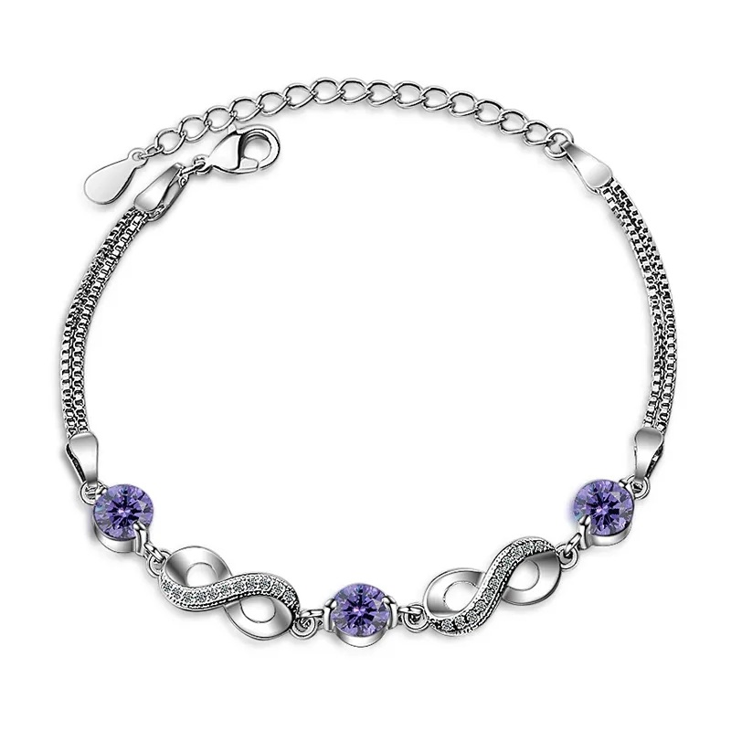 PULSERA VOUSEZ INFINITO AMATISTA PLATA 925 - 1