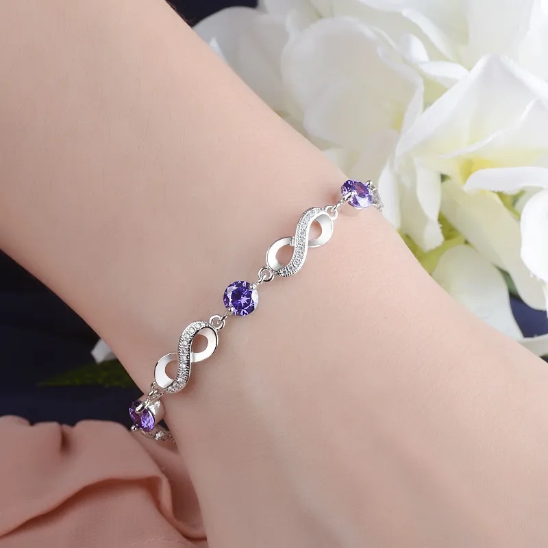 PULSERA VOUSEZ INFINITO AMATISTA PLATA 925 - 3