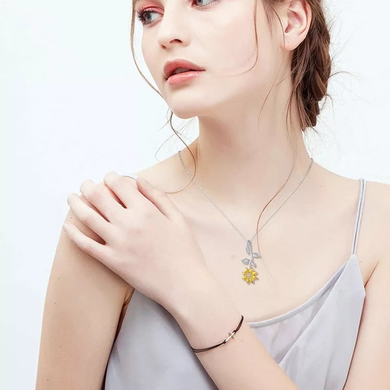 COLLAR VOUSEZ PLATA 925 GIRASOL GRANDE - 4