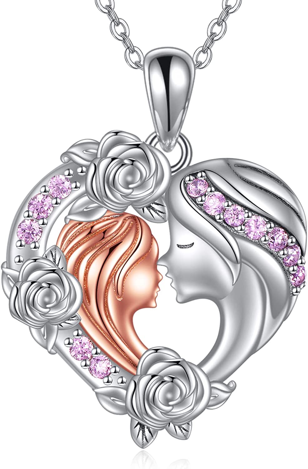 COLLAR VOUSEZ PLATA 925 MAMÁ HIJA BEBE - 1