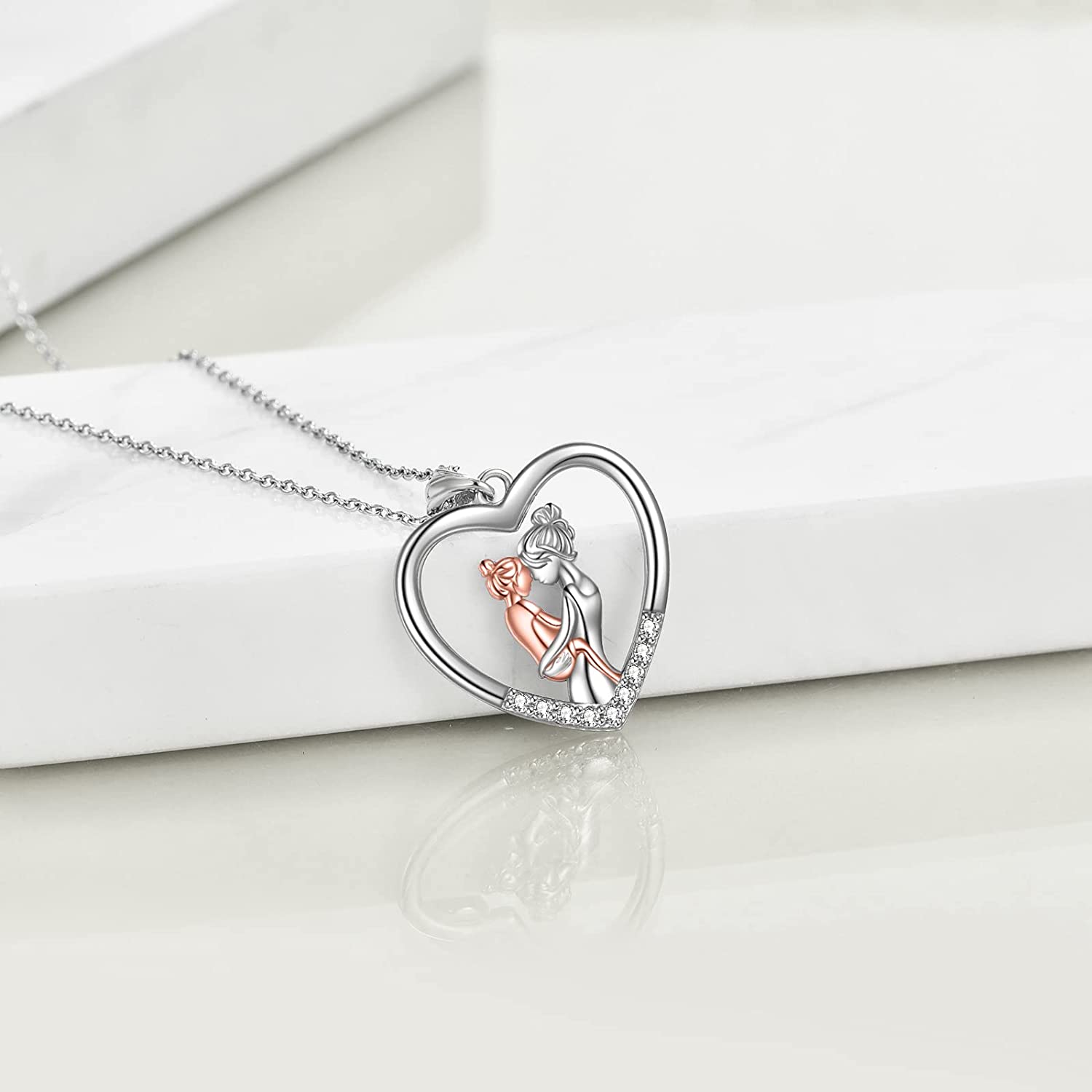 COLLAR VOUSEZ PLATA 925 MAMÁ HIJA - 3