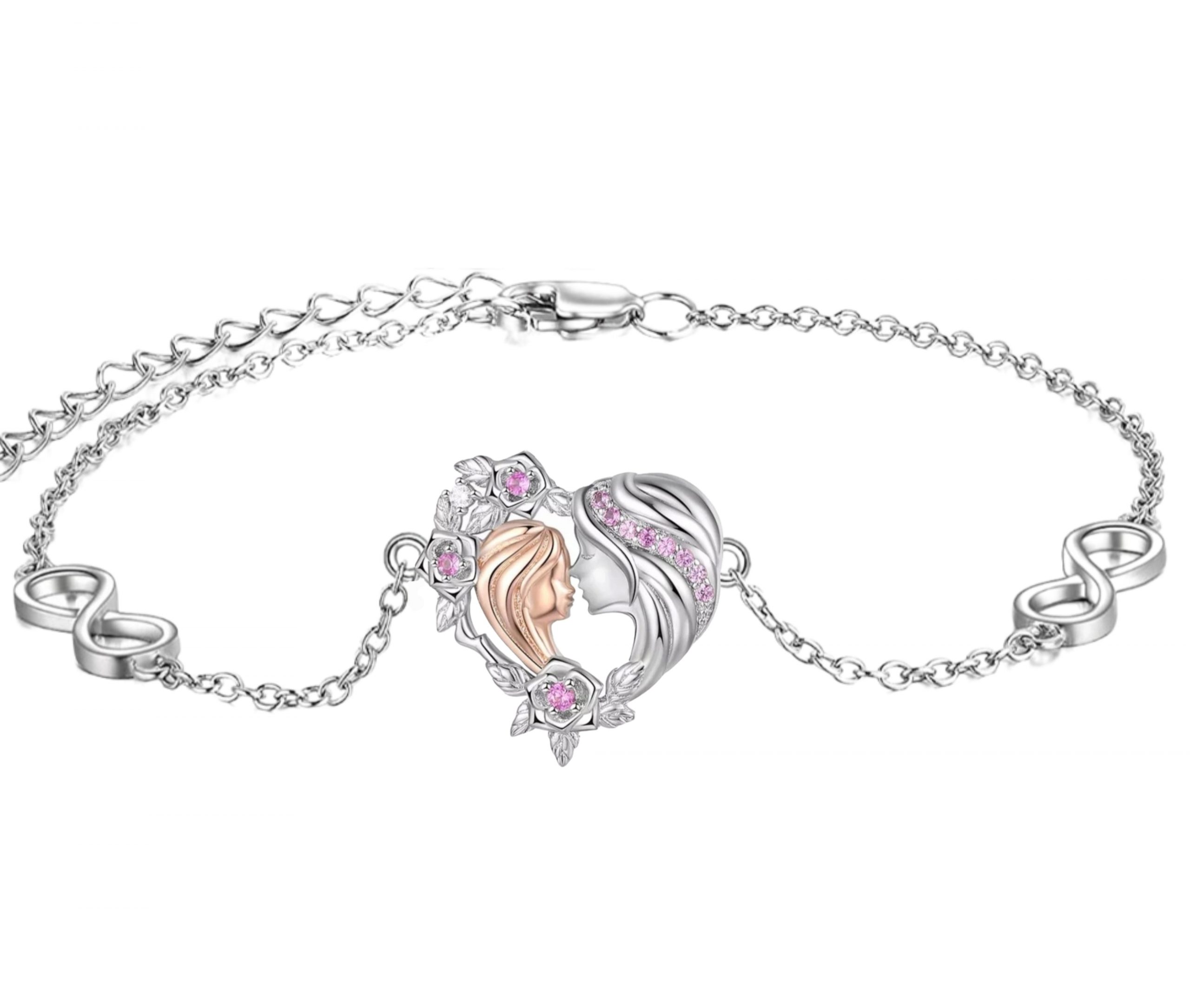 PULSERA VOUSEZ MAMÁ BEBE HIJA PLATA 925 - 1