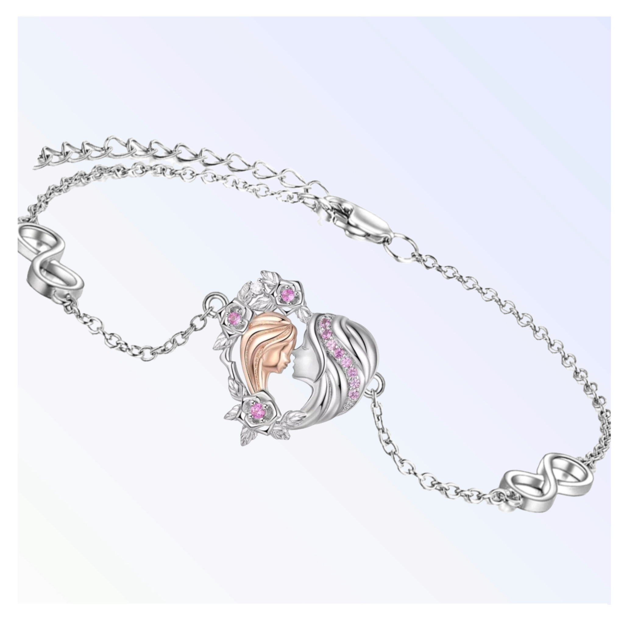 PULSERA VOUSEZ MAMÁ BEBE HIJA PLATA 925 - 2