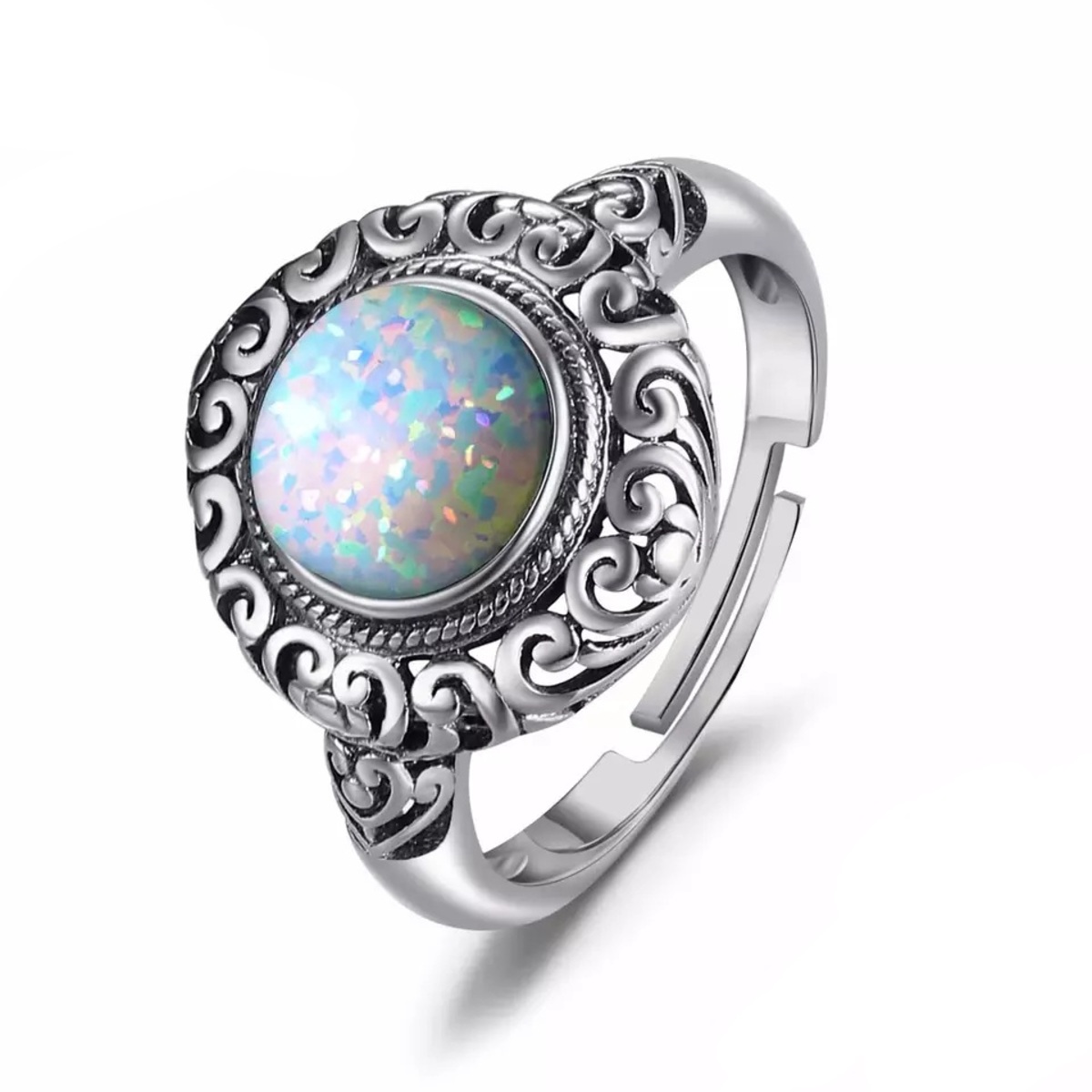 ANILLO VOUSEZ OPALO AJUSTABLE PLATA 925 - 1