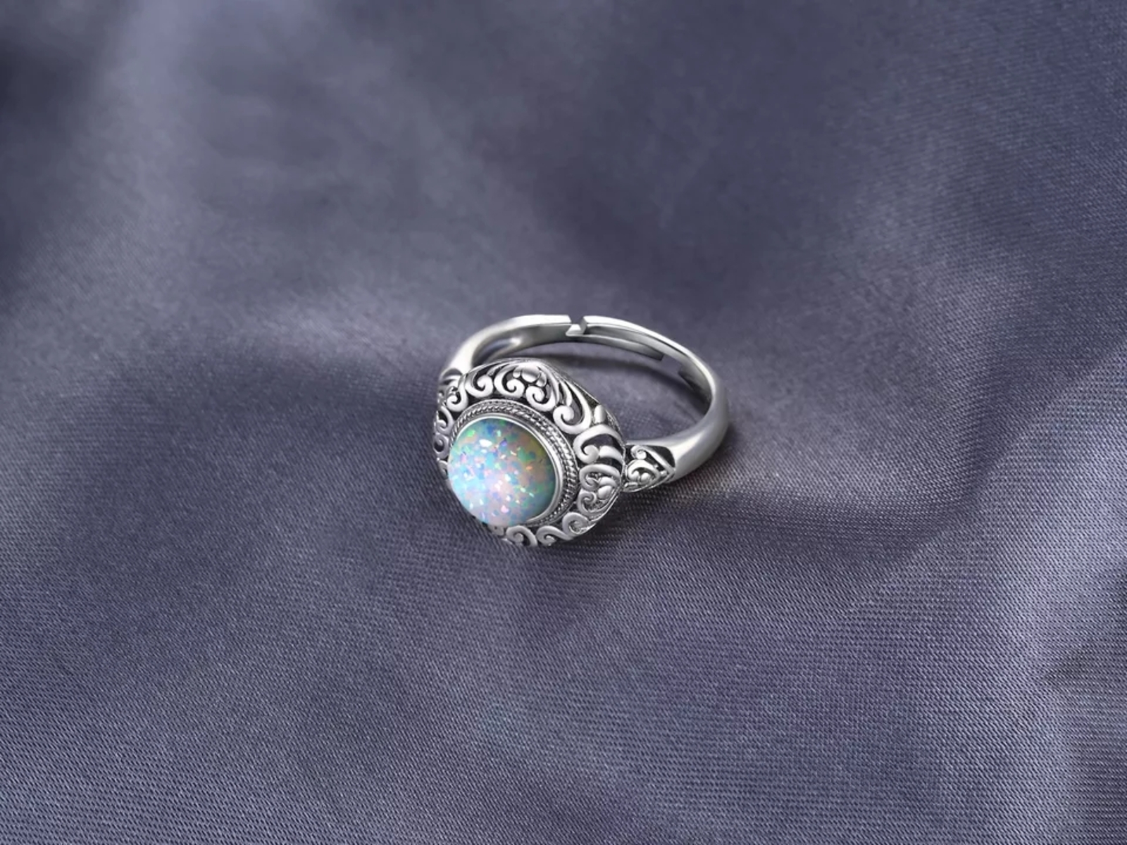 ANILLO VOUSEZ OPALO AJUSTABLE PLATA 925 - 3