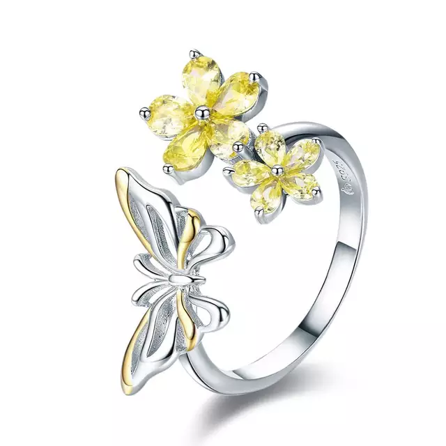 ANILLO VOUSEZ MARIPOSA AJUSTABLE PLATA 925 - 1