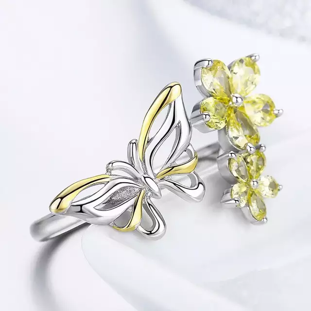 ANILLO VOUSEZ MARIPOSA AJUSTABLE PLATA 925 - 3