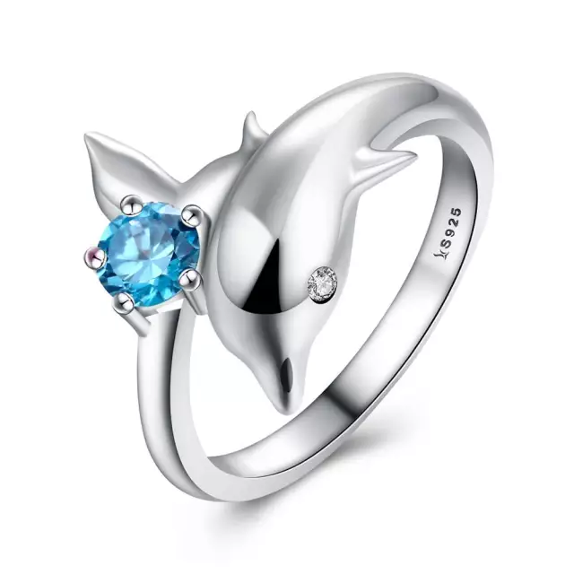 ANILLO VOUSEZ DELFIN TURQUESA PLATA 925 AJUSTABLE - 1
