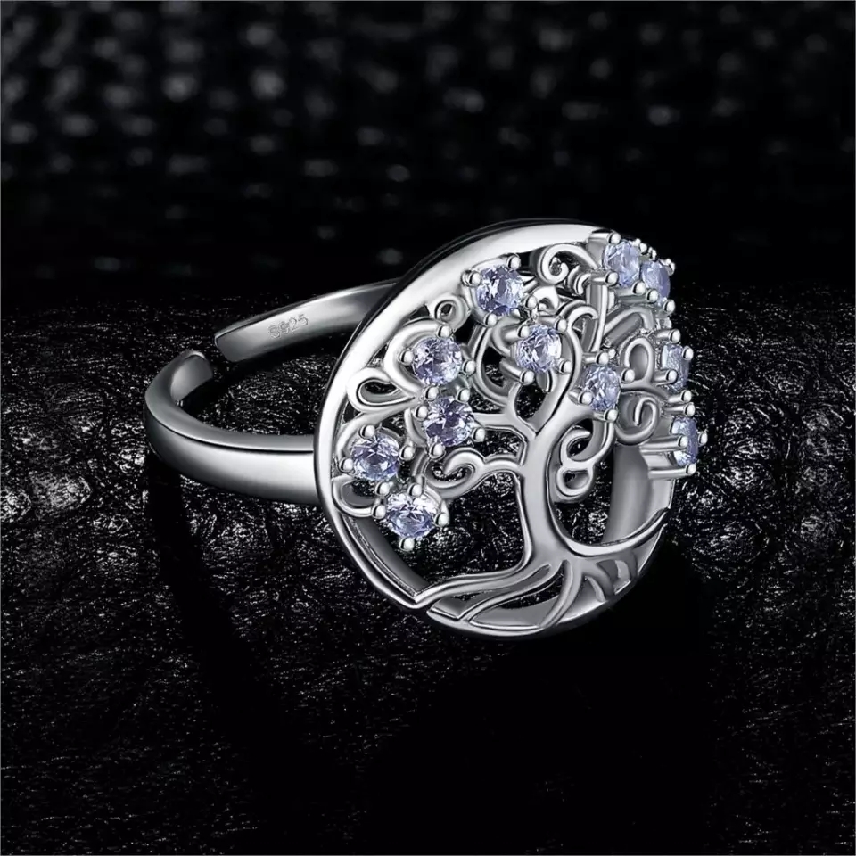 ANILLO VOUSEZ ARBOL DE LA VIDA AJUSTABLE PLATA 925 - 2