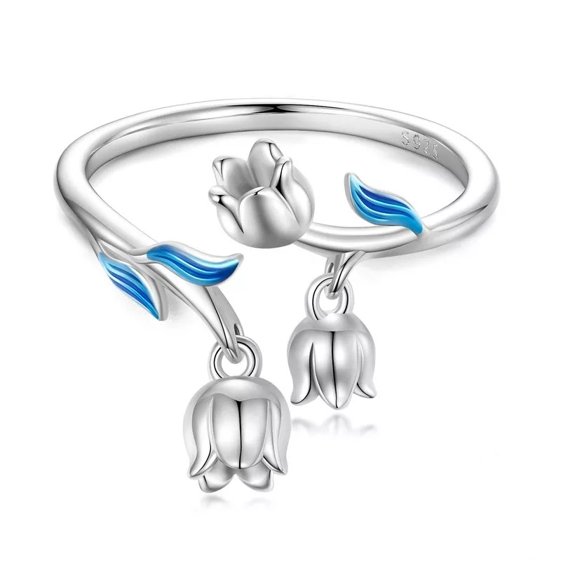 ANILLO VOUSEZ FLOR DE LIRIO PLATA 925 - 1