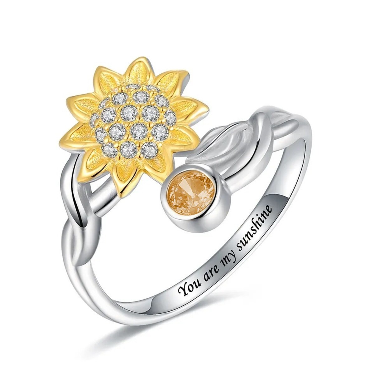 ANILLO VOUSEZ GIRASOL PLATA 925 AJUSTABLE - 1