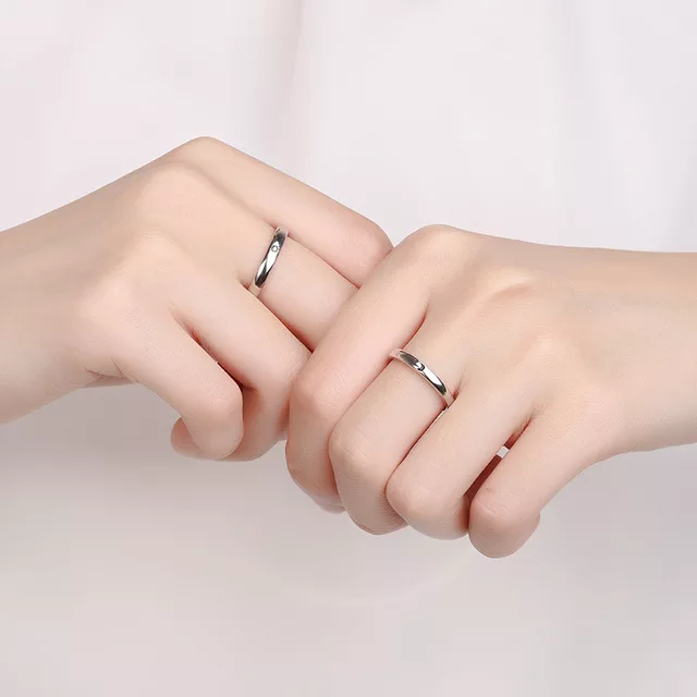 ANILLOS VOUSEZ SOL Y LUNA PLATA 925 AJUSTABLE PAREJA - 4