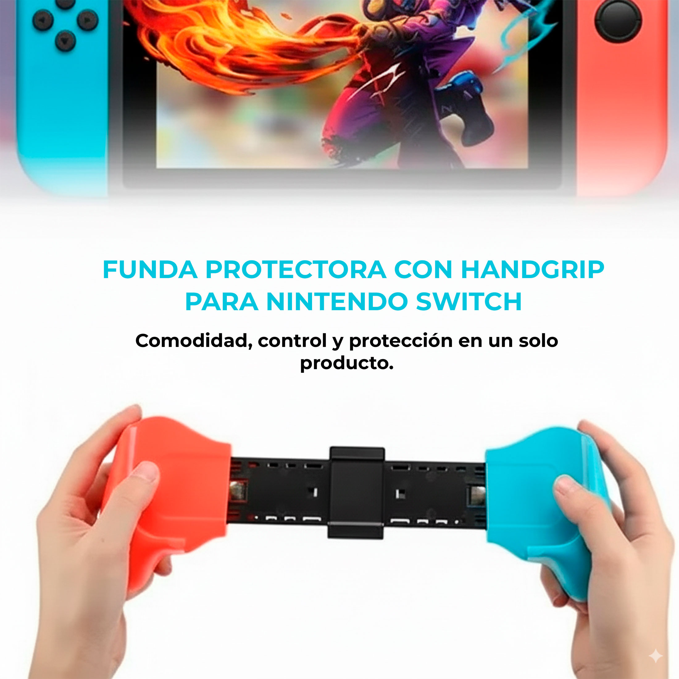 CARCASA NINTENDO SWITCH PROTECTOR FUNDA SOPORTE PARA NINTENDO - 3