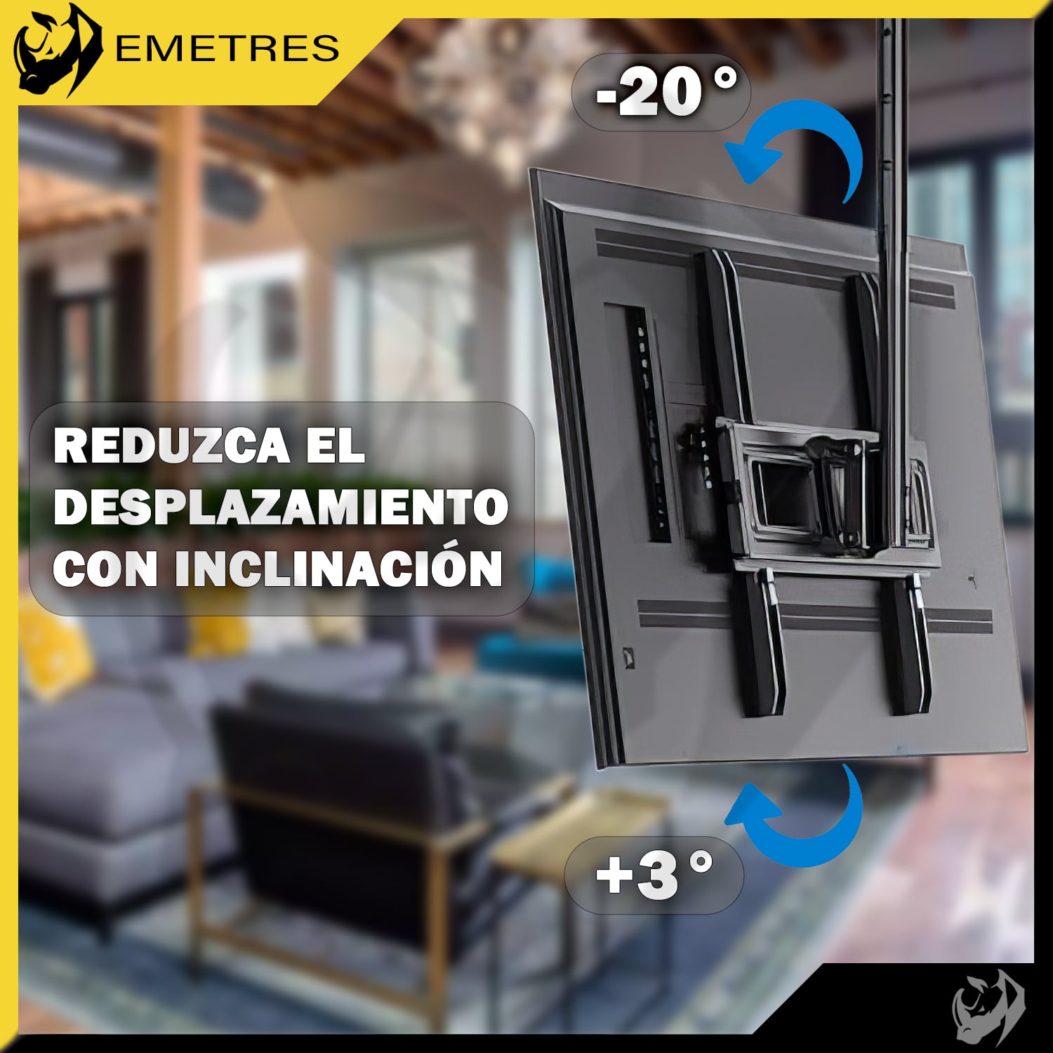 SOPORTE TECHO TV AJUSTABLE LED LCD 26 A 60 EMETRES - 5