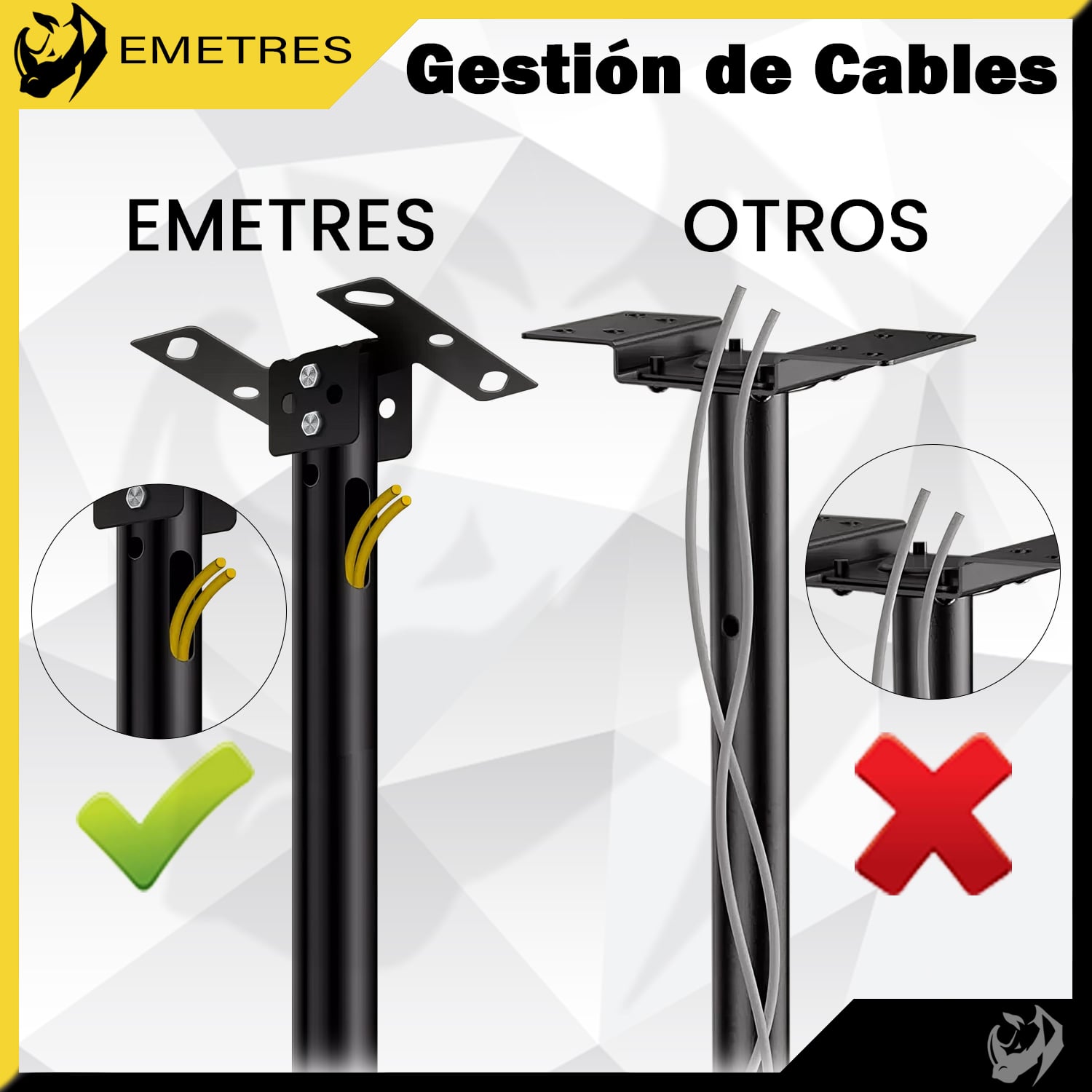 SOPORTE TECHO TV AJUSTABLE LED LCD 26 A 60 EMETRES - 6