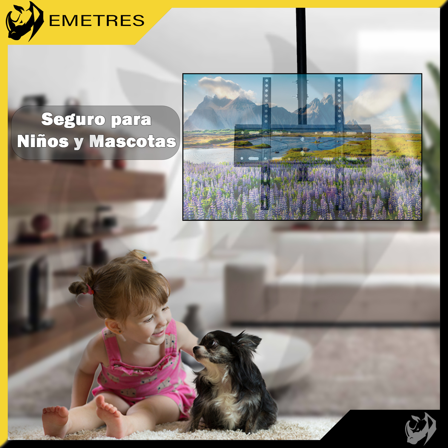 SOPORTE TECHO TV AJUSTABLE LED LCD 26 A 60 EMETRES - 7