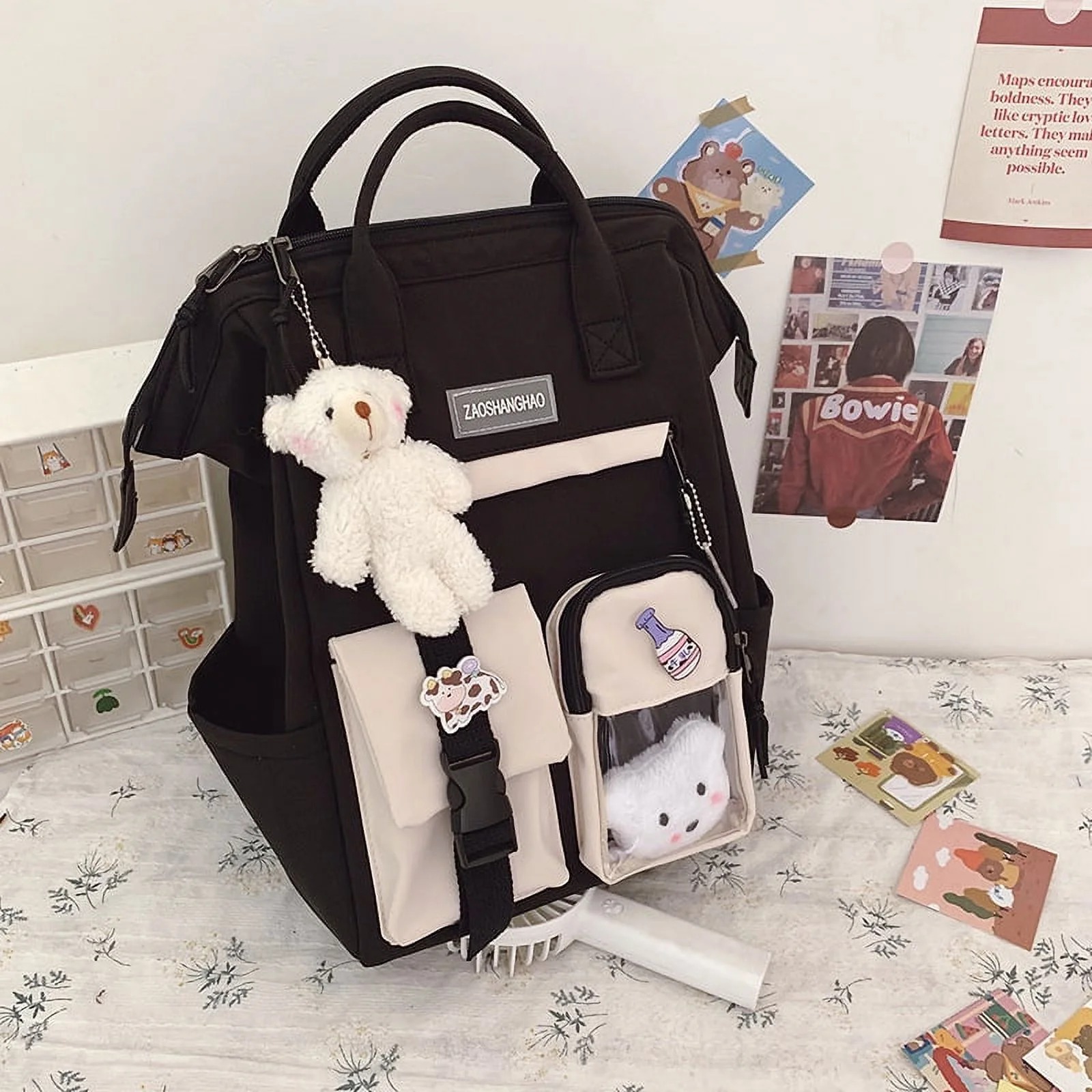 MOCHILA ESCOLAR KAWAII 30L IMPERMEABLE MORRAL INCLUYE ACCESORIOS MOCHILAS MOCHILAS DE NIÑAS - 5