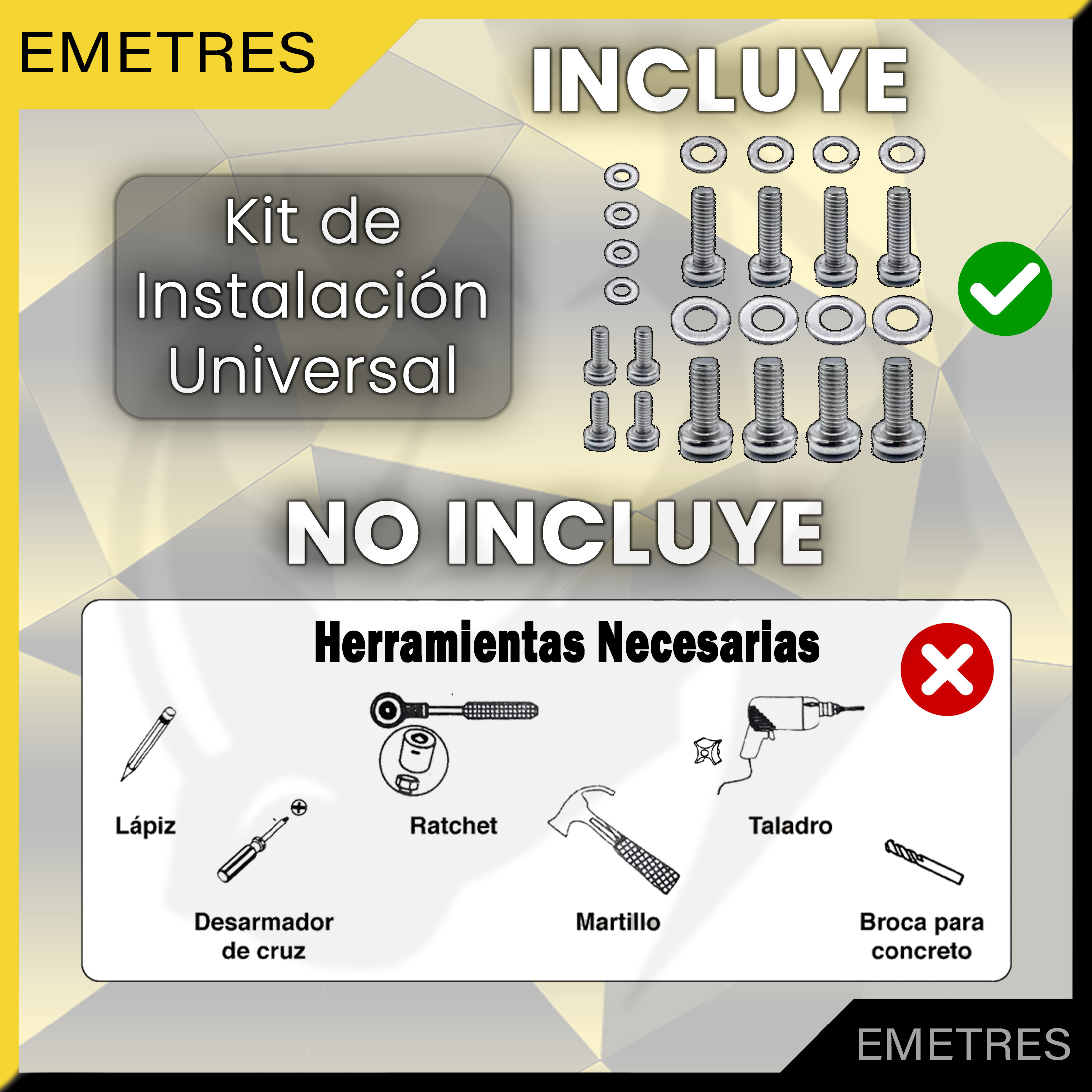 SOPORTE TV 23 HASTA 65 PULGADAS EMETRES SOPORTE SMART TV SOPORTE TELEVISOR BRAZO TV BASE TV - 9