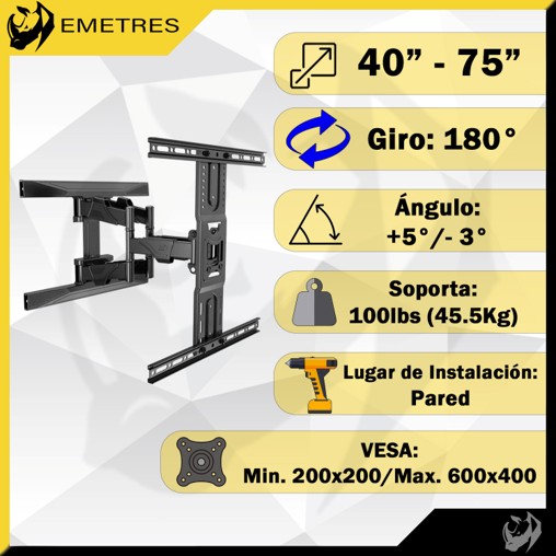 SOPORTE PANTALLA BASE TV 40 45 50 55 60 65 70 75 PULGADAS TV BASE TELEVISION - 2
