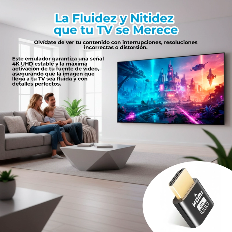 HDMI INALAMBRICO PLUG 4K DUMMY USB TRANSMISOR ADAPTADOR - 9