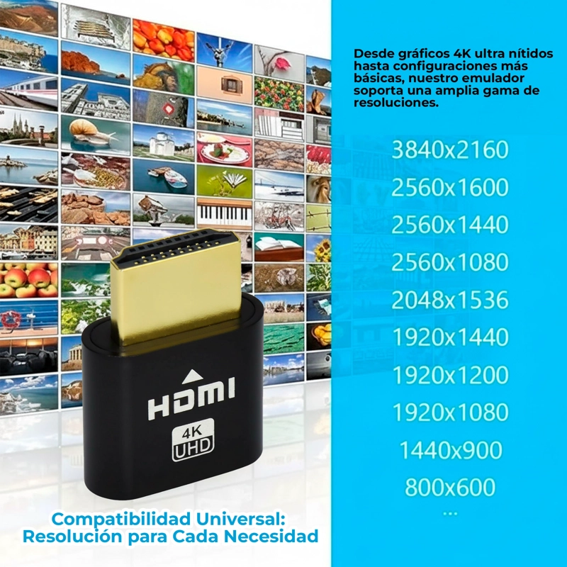 HDMI INALAMBRICO PLUG 4K DUMMY USB TRANSMISOR ADAPTADOR - 10