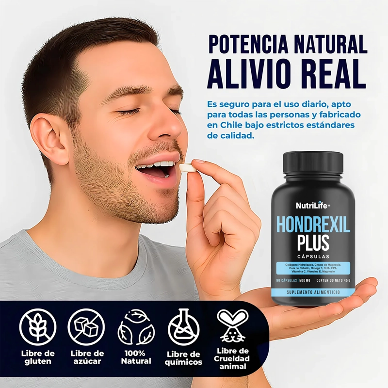 PACK X3 HONDREXIL PLUS SUPLEMENTO 270 CAPSULAS NUTRILIFE+ ARTICULACIONES SIN SABOR - 9