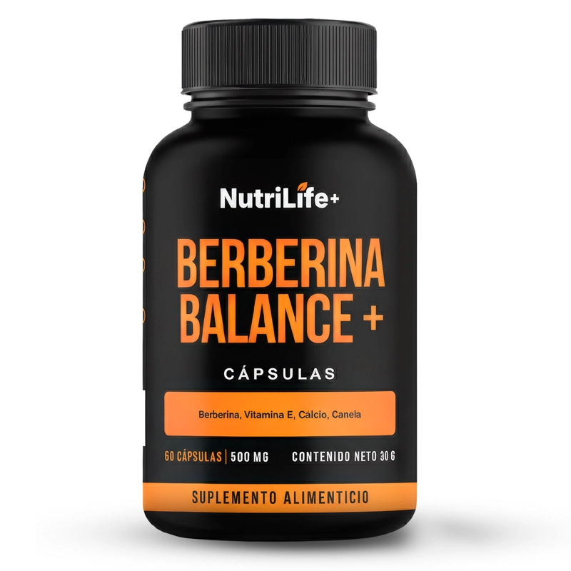 BERBERINA 60 CAPSULAS NUTRILIFE+ 500 MG SOPORTE DE GLUCOSA SIN SABOR - 1