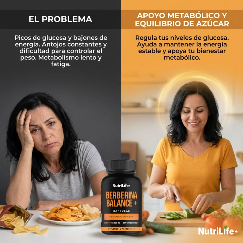 BERBERINA 60 CAPSULAS NUTRILIFE+ 500 MG SOPORTE DE GLUCOSA SIN SABOR - 3