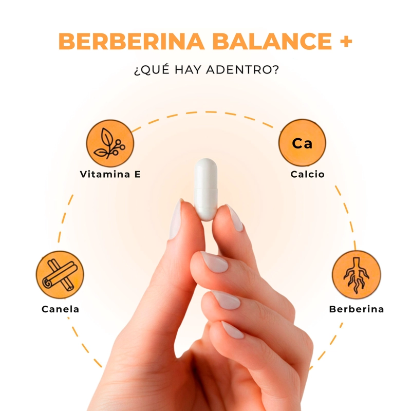 BERBERINA 60 CAPSULAS NUTRILIFE+ 500 MG SOPORTE DE GLUCOSA SIN SABOR - 6