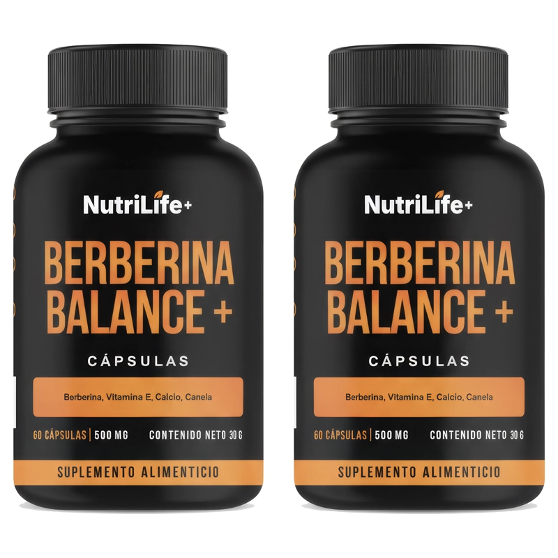 PACK 2 BERBERINA BALANCE+ 120 CAPSULAS NUTRILIFE+ ACTIVADOR SIN SABOR - 1