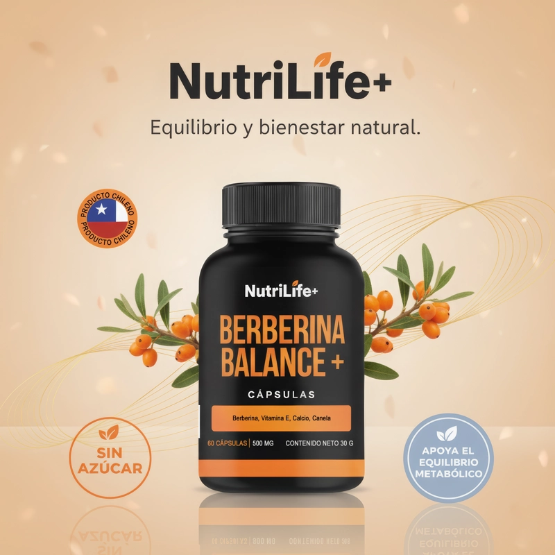 PACK 3 BERBERINA BALANCE+ 180 CAPSULAS NUTRILIFE+ GLUCOSA SIN SABOR - 8