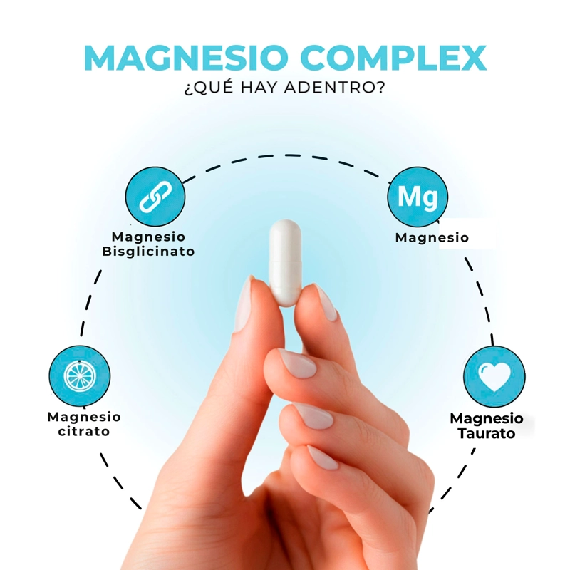 MAGNESIO COMPLEX CON 4 MAGNESIO 60 CAPSULAS NUTRILIFE+ SIN SABOR - 6