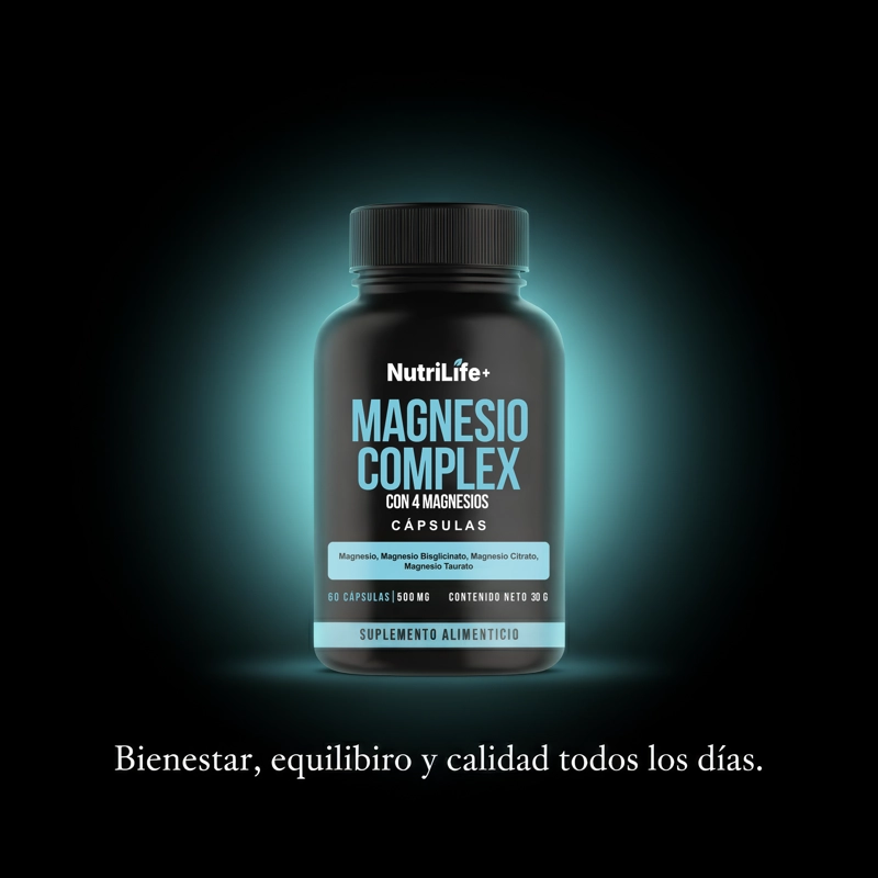 PACK 3 MAGNESIO COMPLEX CON 4 MAGNESIO 180 CAPSULAS NUTRILIFE+ SIN SABOR - 5