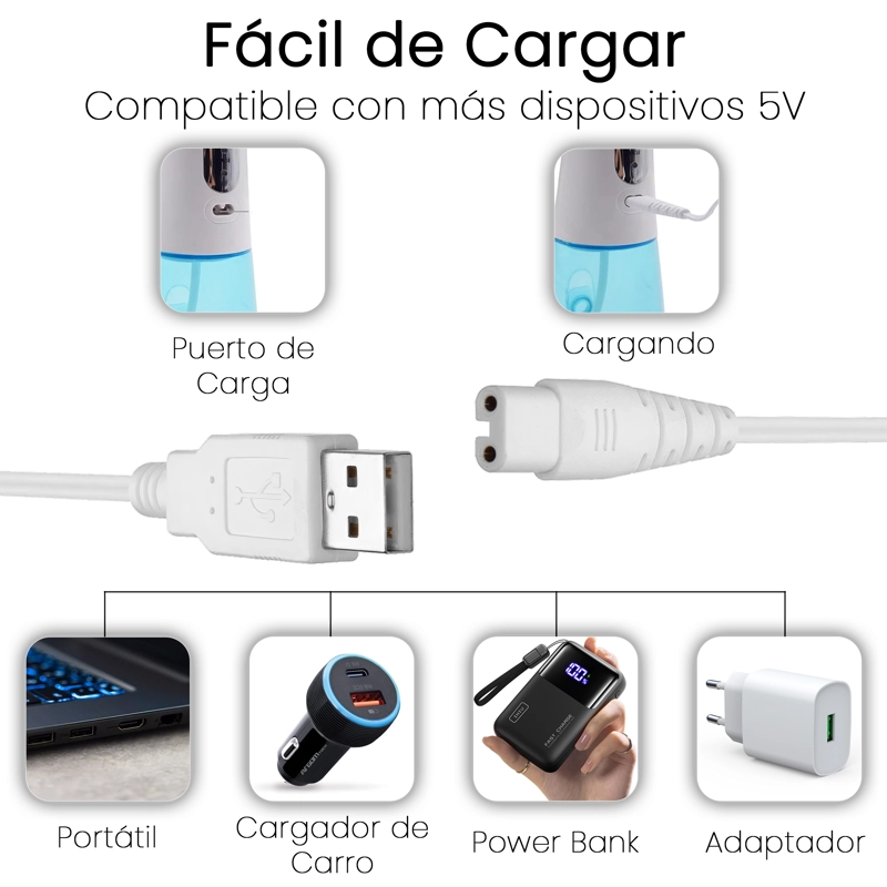 BOQUILLAS REPUESTO PARA IRRIGADOR DENTAL H2OFLOSS PORTATIL COLOR TRANSPARENTE - 5